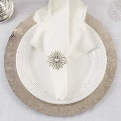 Discount Kirklands Home Glitter Starburst 4-pc. Napkin Ring Set Silver