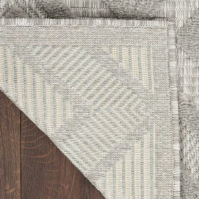 Sale Kirklands Home Gray Diamond Indoor/Outdoor Area Rug, 4x6 Silver