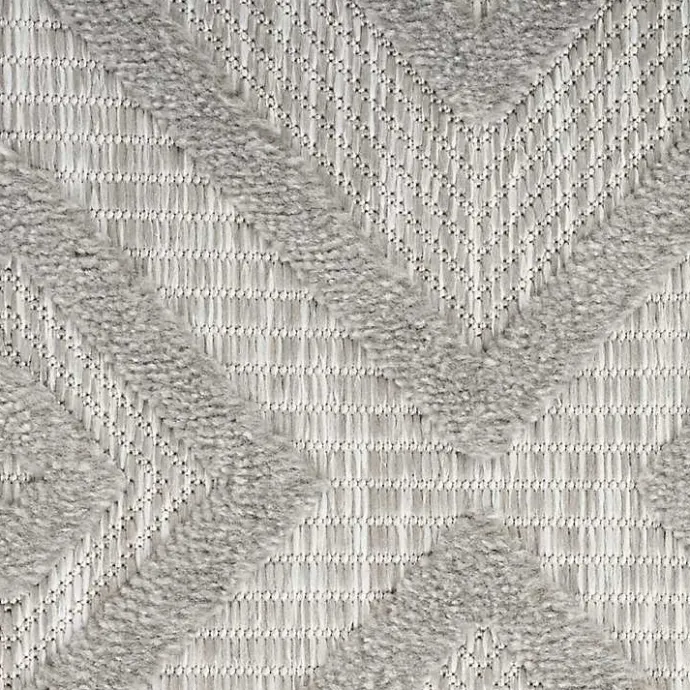 Sale Kirklands Home Gray Diamond Indoor/Outdoor Area Rug, 4x6 Silver