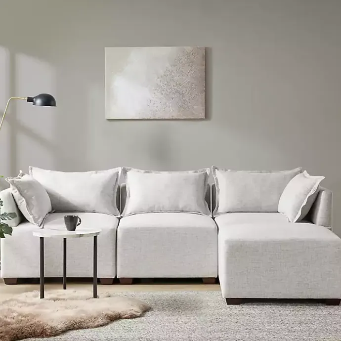 Outlet Kirklands Home Silver Modular Corner Accent Chair Gray