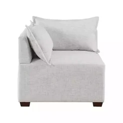 Outlet Kirklands Home Silver Modular Corner Accent Chair Gray