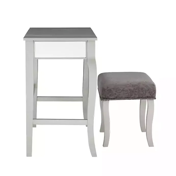 Kirklands Home Silver Harper Flip-Top 2-pc. Vanity Set Gray