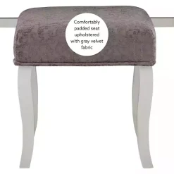 Kirklands Home Silver Harper Flip-Top 2-pc. Vanity Set Gray