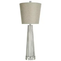 Outlet Kirklands Home Silver Leaf Tapered Buffet Lamp Tan