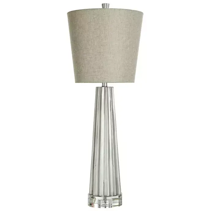 Outlet Kirklands Home Silver Leaf Tapered Buffet Lamp Tan