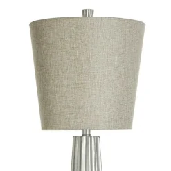 Outlet Kirklands Home Silver Leaf Tapered Buffet Lamp Tan