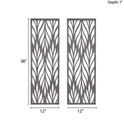 Outlet Kirklands Home Silver Madison Park Florian Wall Plaques, Set of 2 Gray