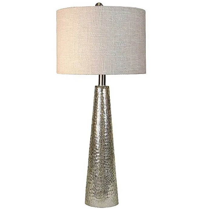 Hot Kirklands Home Silver Mercury Glass Cone Table Lamp White