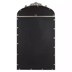 Discount Kirklands Home Silver Metal Arch Ornate Crown Wall Mirror