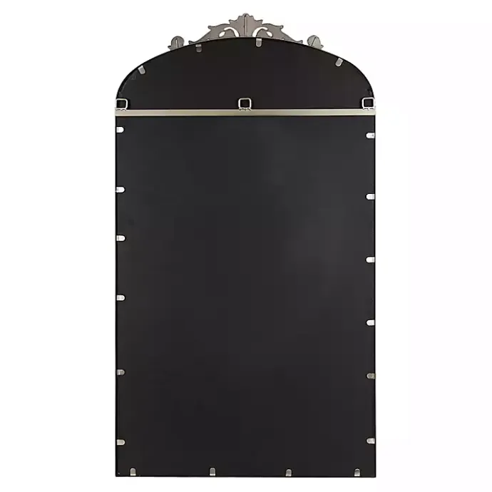 Discount Kirklands Home Silver Metal Arch Ornate Crown Wall Mirror