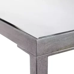 Online Kirklands Home Metal Mirrored Top Slim Console Table Silver