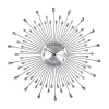 Hot Kirklands Home Silver Metal Sunburst Droplet Frame Clock