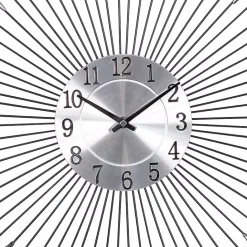 Hot Kirklands Home Silver Metal Sunburst Droplet Frame Clock