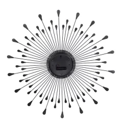 Hot Kirklands Home Silver Metal Sunburst Droplet Frame Clock