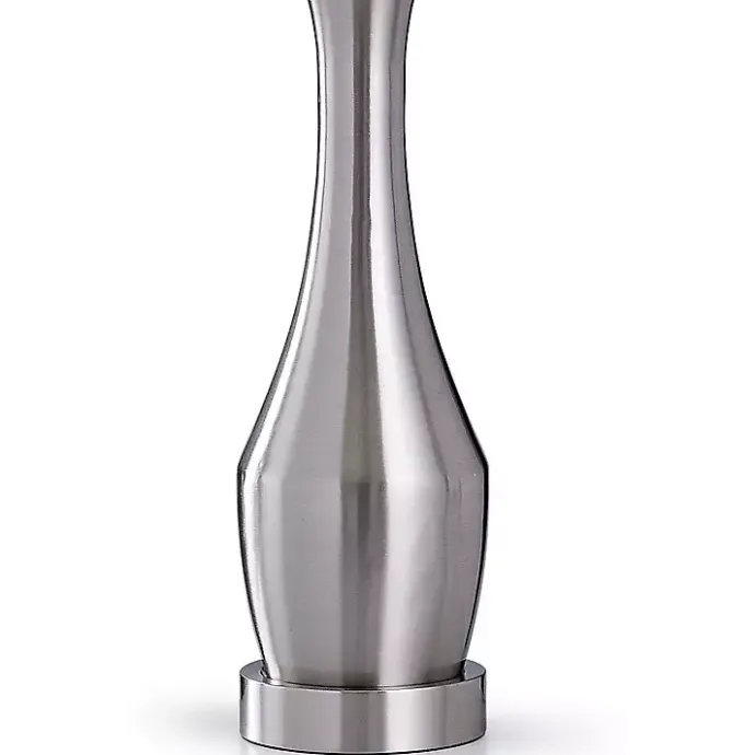 Sale Kirklands Home Silver Metal Taper Table Lamp White
