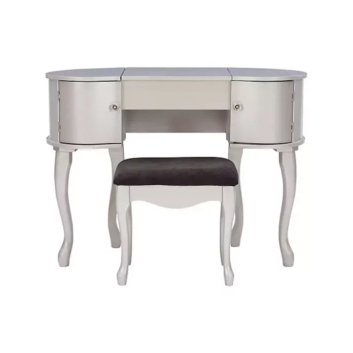 Online Kirklands Home Silver Paloma Flip-Top 2-pc. Vanity Set Gray