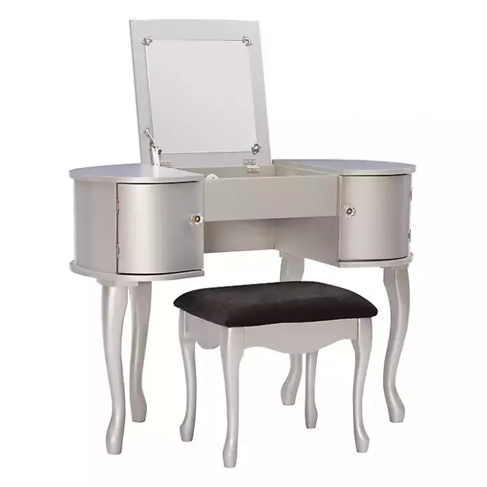 Online Kirklands Home Silver Paloma Flip-Top 2-pc. Vanity Set Gray