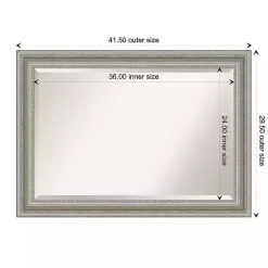 Hot Kirklands Home Silver Patina Scallop Framed Mirror, 30x42 in.