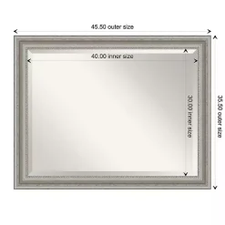 Online Kirklands Home Silver Patina Scallop Framed Mirror, 35x45 in.