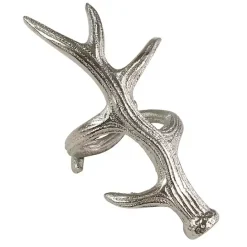 Discount Kirklands Home Reindeer Antler Napkin Rings, Set of 4 Silver