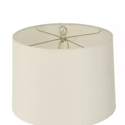 Outlet Kirklands Home Silver Ribbed Glass Table Lamp White