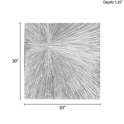 Outlet Kirklands Home Sunburst Dimensional Resin Wall Art Silver