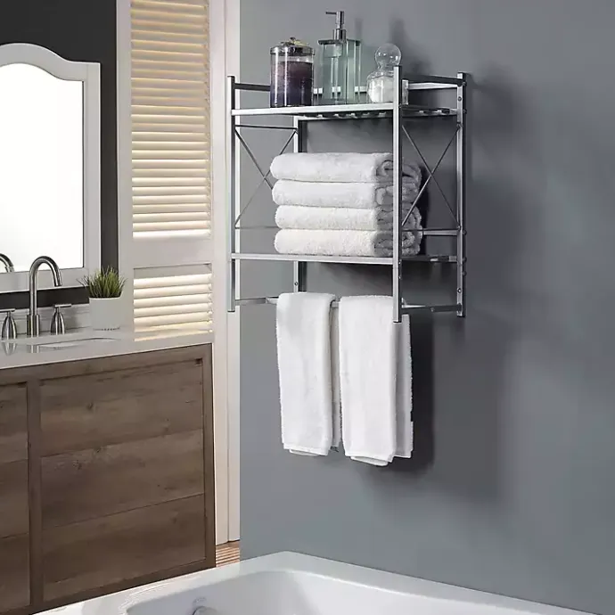 Online Kirklands Home 2-Tier Utility Shelf Silver