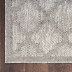 Clearance Kirklands Home Silver Trellis Indoor/Outdoor Area Rug, 5x7 Gray