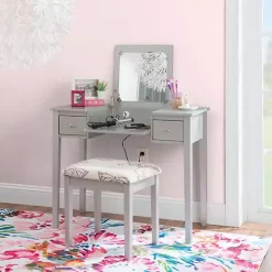 Outlet Kirklands Home Silver Virginia Butterfly 2-pc. Vanity Set Gray