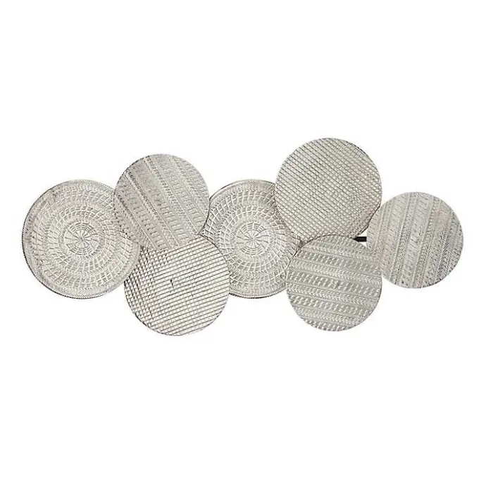 Online Kirklands Home Silvery Rivers Layered Disks Wall Plaque