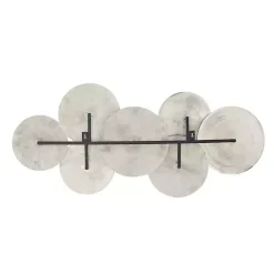 Online Kirklands Home Silvery Rivers Layered Disks Wall Plaque