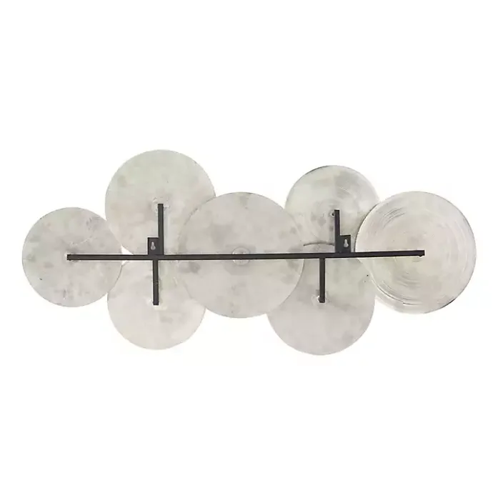 Online Kirklands Home Silvery Rivers Layered Disks Wall Plaque