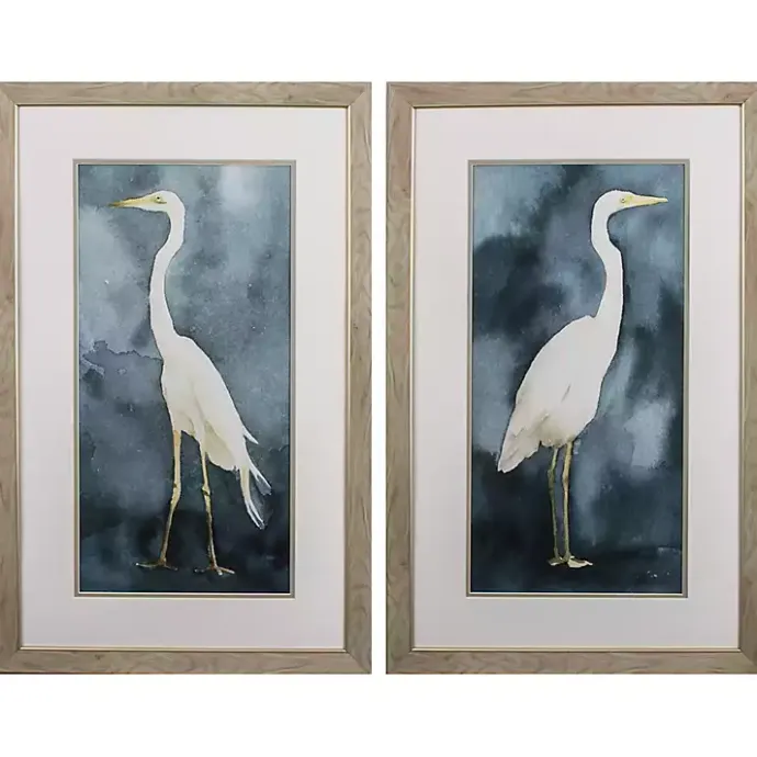 Online Kirklands Home Simple Egret 2-pc. Framed Wall Art Set