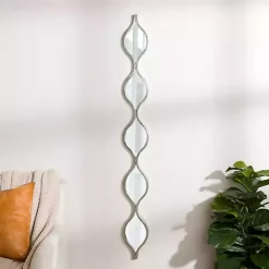 New Kirklands Home Single Silver Raindrop Panel Mirror, 6.25x58.75