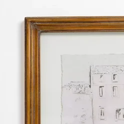 Outlet Kirklands Home Sketched City Street Framed Art Print White