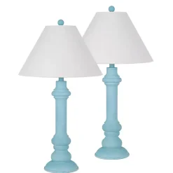 Kirklands Home Sky Blue Coastal Ariel Table Lamps, Set of 2