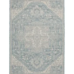 Hot Kirklands Home Sky Medallion Lava Indoor/Outdoor Area Rug, 6x9 Blue