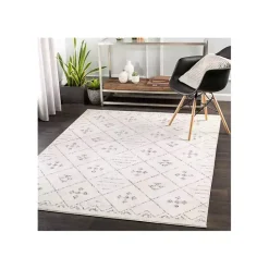 Sale Kirklands Home Slate Gray Diamond Print Area Rug, 5x7