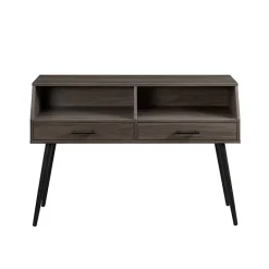 Sale Kirklands Home Slate 2-Drawer Henry Console Table Gray