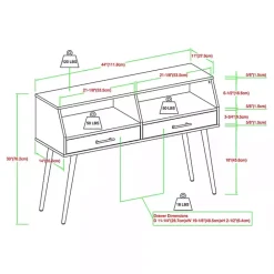 Sale Kirklands Home Slate 2-Drawer Henry Console Table Gray