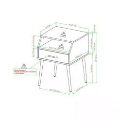 Discount Kirklands Home Slate Open Storage Accent Table Gray