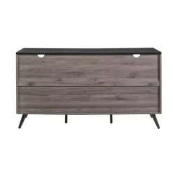 Best Kirklands Home Slate Slatted 4-Drawer Cabinet Gray