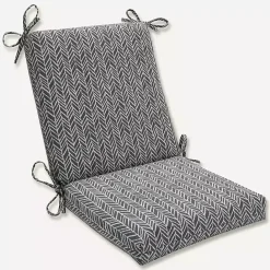 Kirklands Home Slate Herringbone Outdoor Chair Cushion Gray