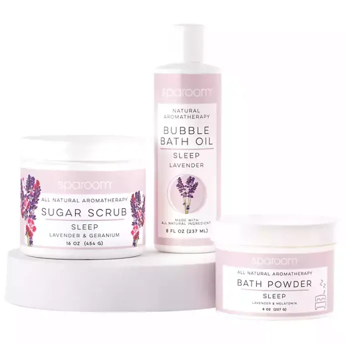 Kirklands Home Sleep Bath Bundle Gift Set Purple