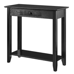 Online Kirklands Home Slim Single Drawer Console Table Black