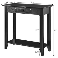 Online Kirklands Home Slim Single Drawer Console Table Black