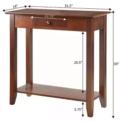 Online Kirklands Home Slim Single Drawer Console Table Brown
