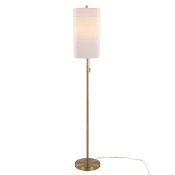 Best Kirklands Home Slim Gold Modern Floor Lamp White