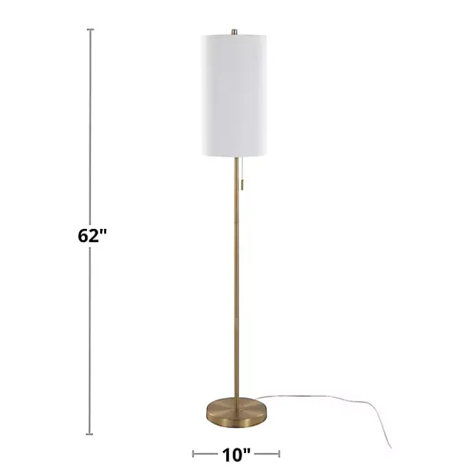Best Kirklands Home Slim Gold Modern Floor Lamp White