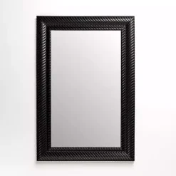 Clearance Kirklands Home Sloan Black Grooved Wall Mirror